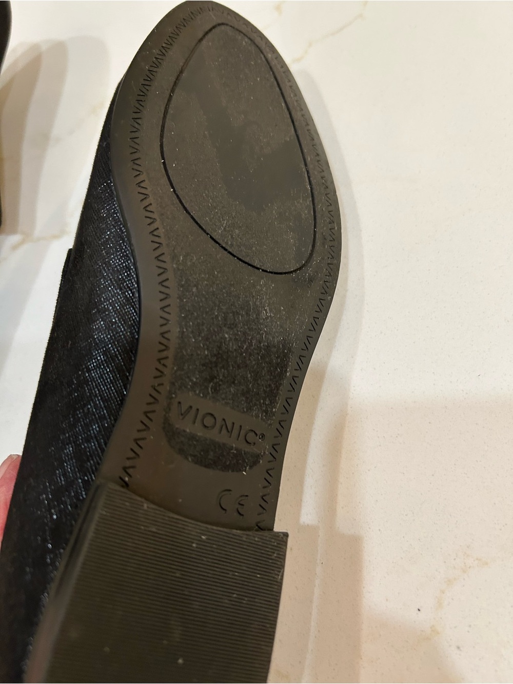 Vionic Black Sparkle Slip-On Flats - Picture 5 of 7